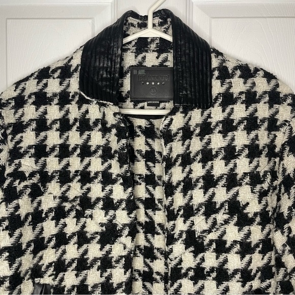 Blank NYC Houndstooth Black and White Jacket Coat Extra Small - Picture 2 of 6